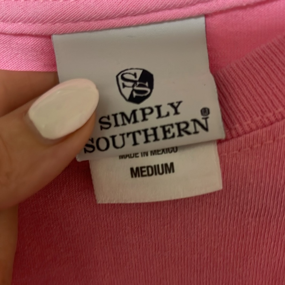 Simply Southern Georgia Pink Graphic Long Sleeve Shirt size medium - Picture 5 of 5